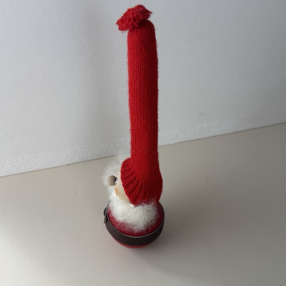 Ljungstroms Vintage Sweden  9” Christmas Figurine Tomte Wood Felt Tall Hat Beard - Picture 3 of 7